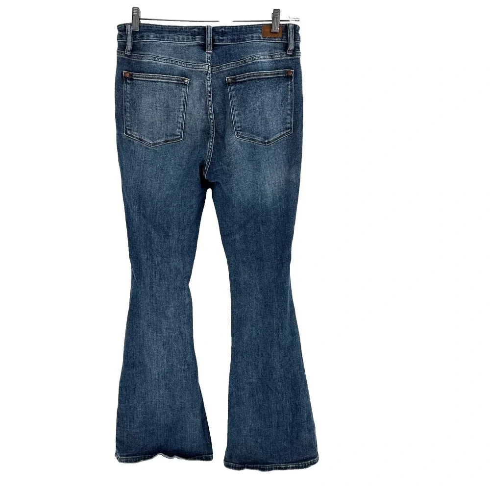 Judy Blue High Waisted Destroyed Flare Leg Jeans Womens 13 Cowgirl Western Rodeo